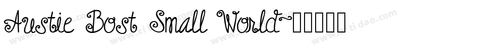 Austie Bost Small World字体转换